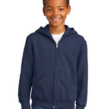 PC90YZH – Youth Fleece Full-Zip Hooded